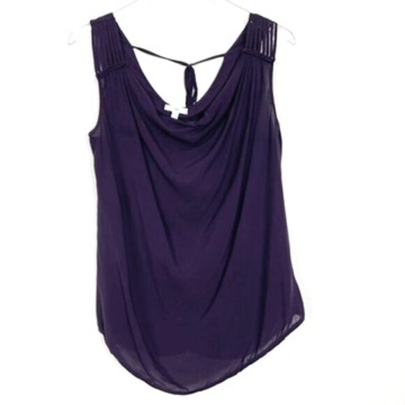 Gap Tank Top Women's Size Medium Purple Drape-Front Camisole Strappy Lightweight - Picture 13 of 13